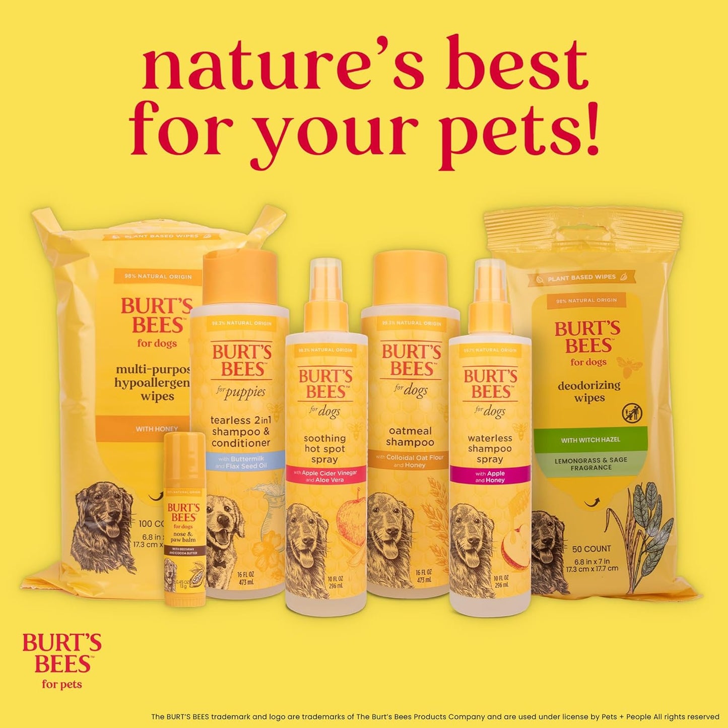 Burt'S Bees for Dogs Natural Waterless Shampoo Spray for Dogs, Apple and Honey Waterless Shampoo Spray, Dogs Shampoo, Dog Bathing Supplies, Dog Wash, Dog Grooming Supplies, Dog Spray