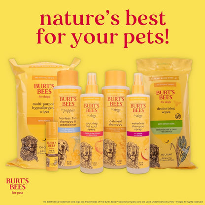 Burt'S Bees for Dogs Natural Waterless Shampoo Spray for Dogs, Apple and Honey Waterless Shampoo Spray, Dogs Shampoo, Dog Bathing Supplies, Dog Wash, Dog Grooming Supplies, Dog Spray